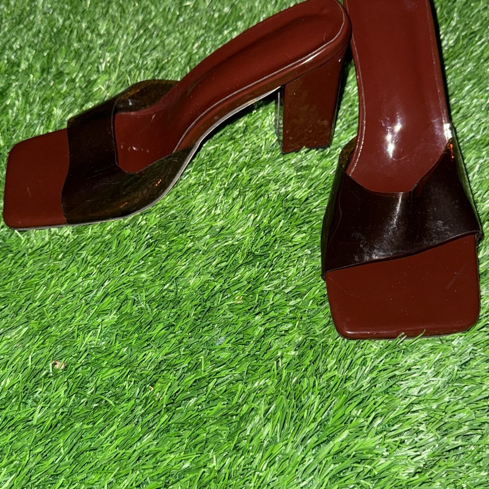Elegant Brown Women's Block Heel Sandals